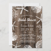 Rustic Beach Wedding Seashells Vrijgezellenfeest Kaart (Voorkant)