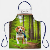 Rustic Beagle Dog bij Bossen Schort (Voorkant)