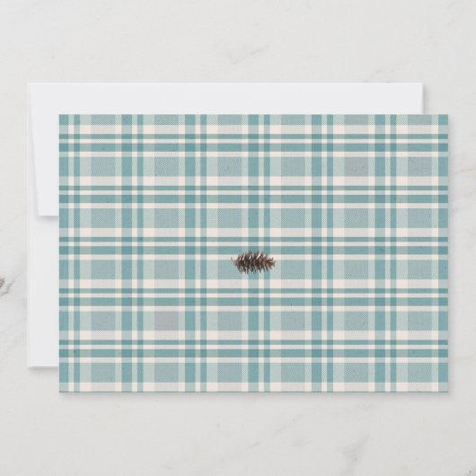 Rustic Bear Baby shower Invitation Garçon (Dos)