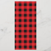 Rustic Bear & Red Plaid Woods Trouwmenu Menu (Achterkant)