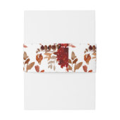 Rustic Beauty Floral Framed Fall Wedding Monogram Uitnodigingen Wikkel (Achterkant Voorbeeld)
