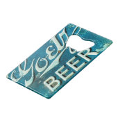 Rustic Beer Bottle Pet Kredietkaart Flessenopener (Voorkant Gekanteld)