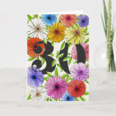 Rustic Bege Gepersonaliseerde 30e Verjaardag Bloem Kaart (Voorkant)