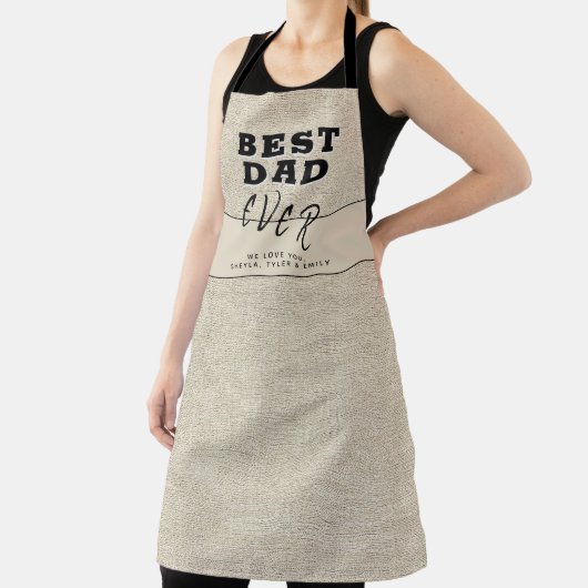 Rustic Beige Best Pap Ever Vader Day Schort (Insitu)