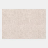 Rustic Beige Faux Burlap Texture Inpakpapier Vel (Voorkant 2)