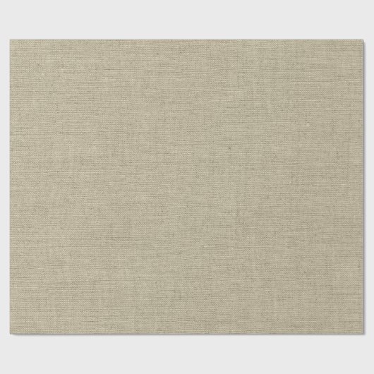 Rustic Beige Faux Burlap Texture Wrapping Paper Cadeaupapier (Vlak)