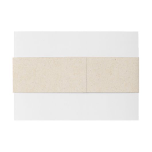 Rustic Beige Faux Kraft-karton, Belly Band Uitnodigingen Wikkel (Achterkant Voorbeeld)