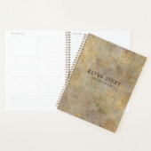 Rustic Beige Gold Linen Texture Planner (Display)