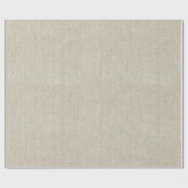 Rustic Beige linen bedrukt Cadeaupapier (Vlak)