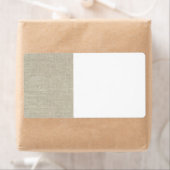Rustic Beige linen bedrukt Etiket (Insitu)