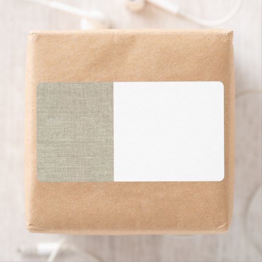 Rustic Beige linen bedrukt Etiket (Insitu)