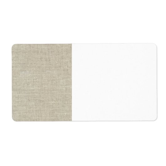Rustic Beige linen bedrukt Etiket (Voorkant)