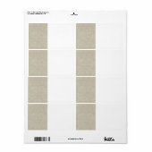 Rustic Beige linen bedrukt Etiket (Full Sheet)