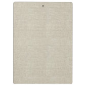 Rustic Beige linen bedrukt Klembord (Achterkant)