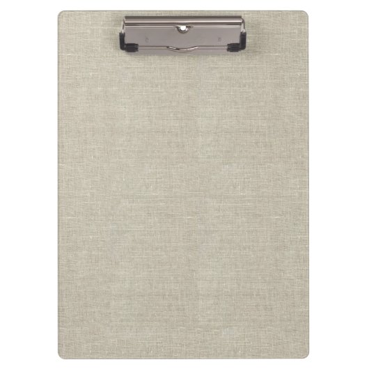Rustic Beige linen bedrukt Klembord (Voorkant)