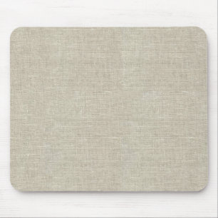 Rustic Beige linen bedrukt Muismat