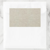Rustic Beige linen bedrukt Rechthoekige Sticker (Tas)