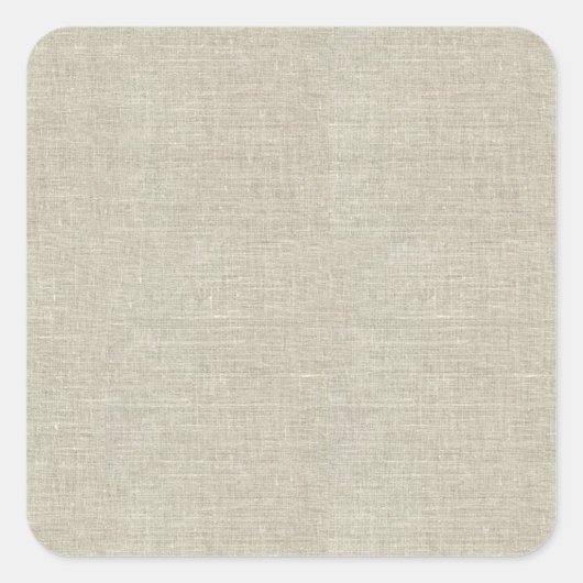 Rustic Beige linen bedrukt Vierkante Sticker (Voorkant)