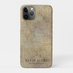 Rustic Beige Linen Texture Elegant iPhone 11 Pro Hoesje