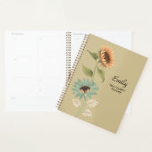 Rustic Beige Sunflower Daily Clarity Planner (Devant avec enveloppe)