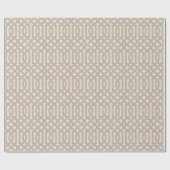 Rustic Beige Trellis Cadeaupapier (Vlak)