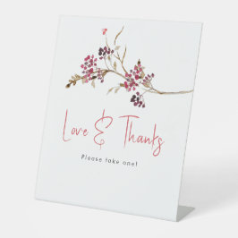 Rustic Berries Party-voorkeursborden Reclamebord Met Voetstuk
