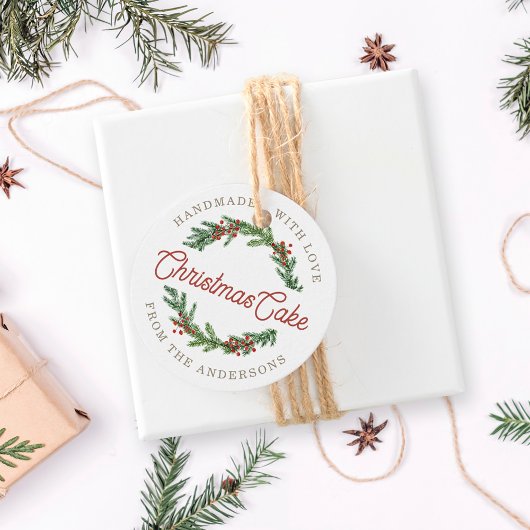 Rustic Berry Krans Vakantie Bakken Gift Bedankjes Labels