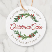 Rustic Berry Krans Vakantie Bakken Gift Bedankjes Labels (Voorkant)