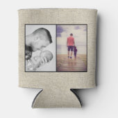 Rustic Best Dad ever Father Day Photo Collage Blikjeskoeler (Voorkant)