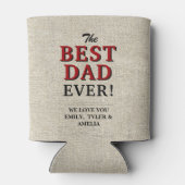 Rustic Best Dad ever Father Day Photo Collage Blikjeskoeler (Achterkant)