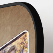 Rustic Best Dad Ooc 3 Kinder Photo Collage Pickleball Paddle (Links Detail)