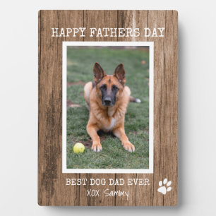 Rustic Best Dog Dad Ever Photo Vaderdag Fotoplaat