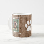 Rustic Best Dog Dad Ever Photo Vaderdag Koffiemok (Voorkant links)