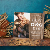 Rustic 'Best Dog Dad' Foto & Quote Fotoplaat (Zijkant)