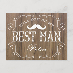 Rustic Best Man   Groomsmannen Kaart