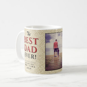 Rustic Beste Papa Ooit Vaderdag Foto Koffiemok
