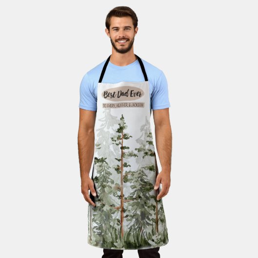 Rustic Beste Papa Ooit Vaderdag Schort (Gedragen)