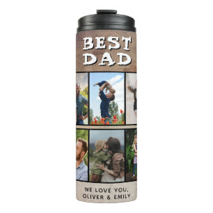 Rustic Beste Papa Vaderdag 6 Foto Thermosbeker