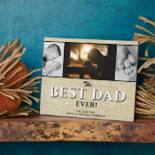 Rustic Beste vader op dag 3 Foto Collage Fotoplaat (Zijkant)