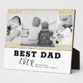 Rustic Beste vader op dag 3 Foto Collage Fotoplaat (Zijkant)