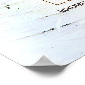 Rustic Birch Bark Heart Wedding Welcome Sign Poster (Hoek)