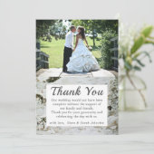 Rustic Birch Bark Mariage Photo Merci Cartes (Debout devant)