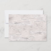 Rustic Birch Bark Wedding RSVP Kaartje (Achterkant)