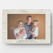 Rustic Birch Nom personnalisé Plaque photo (Devant)