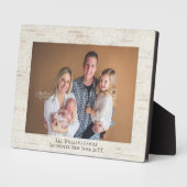 Rustic Birch Nom personnalisé Plaque photo (Côté)