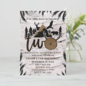 Rustic Birch Outdoor Wilderness TWO 2e verjaardag Kaart (Staand voorkant)