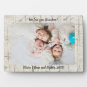 Rustic Birch Persoonlijke naam Foto Plaque Fotoplaat (voorkant)