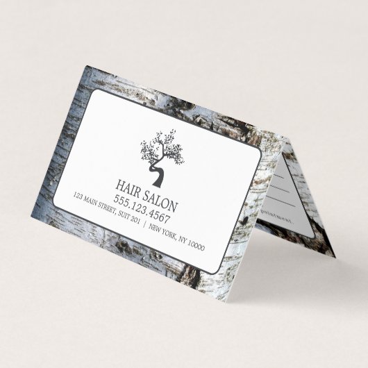 Rustic Birch Tree, Appointkaart Visitekaartjes (Voorkant)