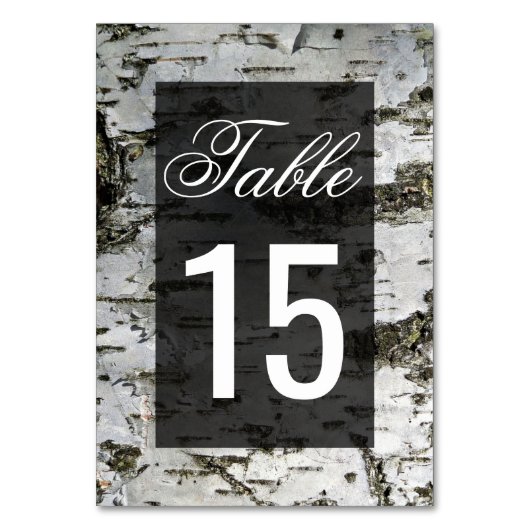 Rustic Birch Tree Bark Modern Wedding Kaart (Voorkant)