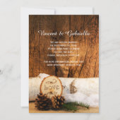 Rustic Birch Tree Barn Wood Wedding Save the Date Kaart (Voorkant)